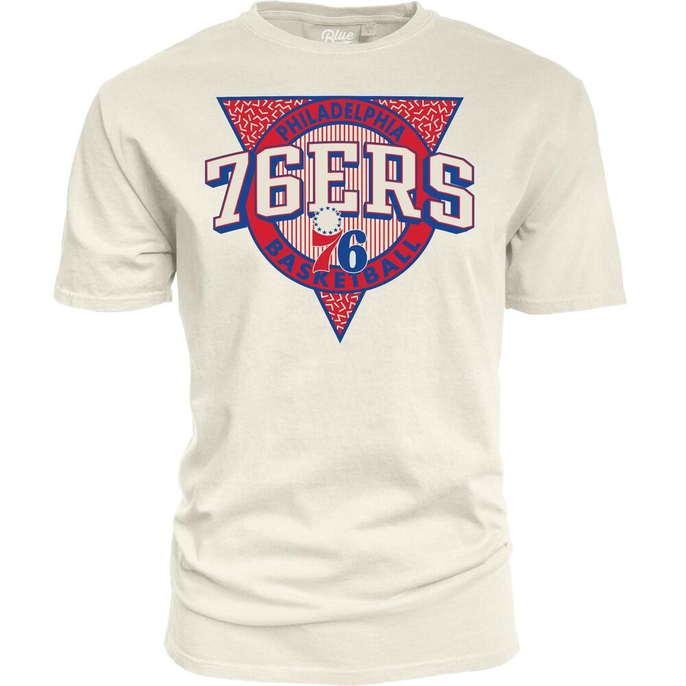 Blue 84 Nba Unisex-Adult Nba  T-Shirt Ringspun Triblock Ivory